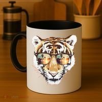Cool Funny Tiger Tropical Sunglasses Coffee Mug thumb 4