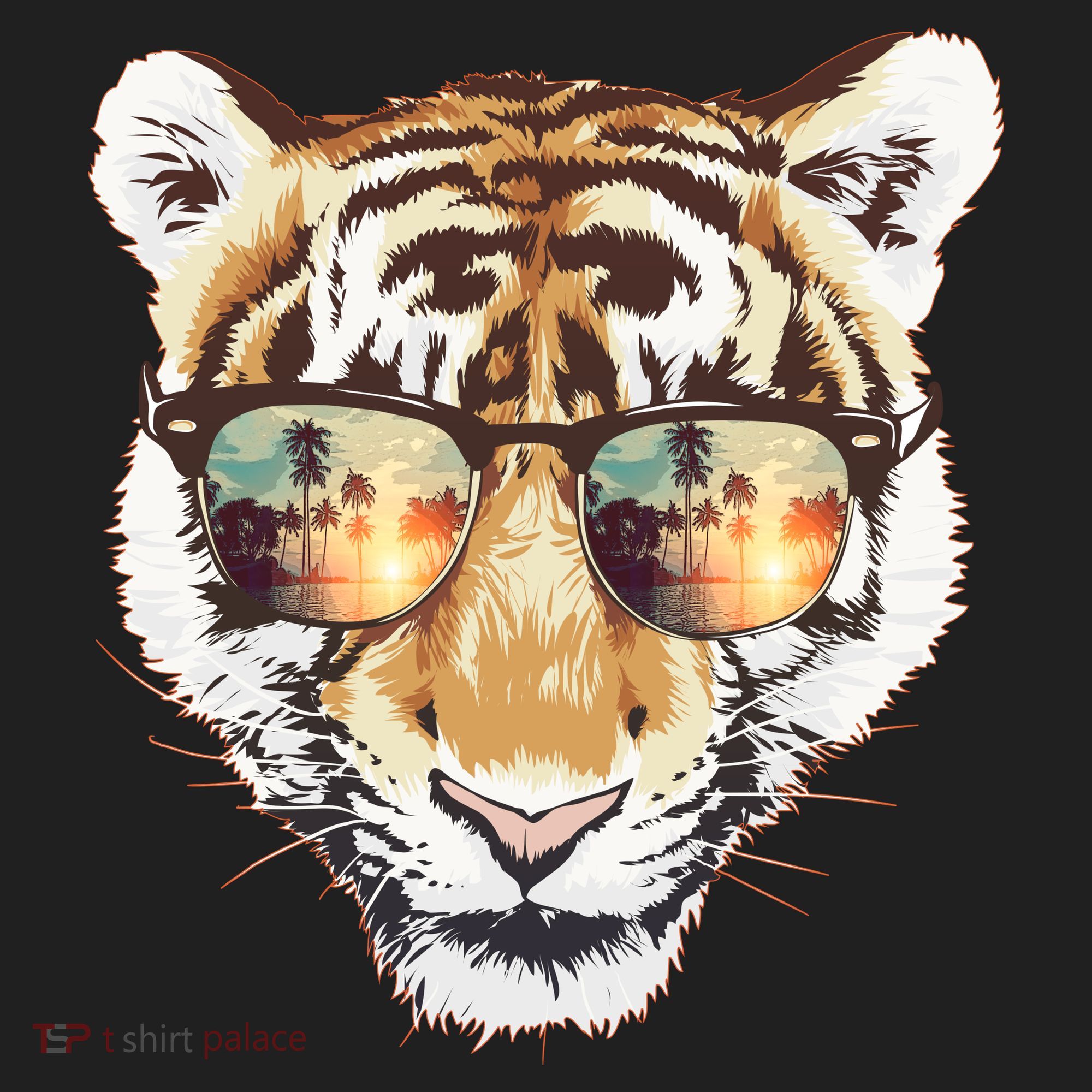 Cool Funny Tiger Tropical Sunglasses Tumbler
