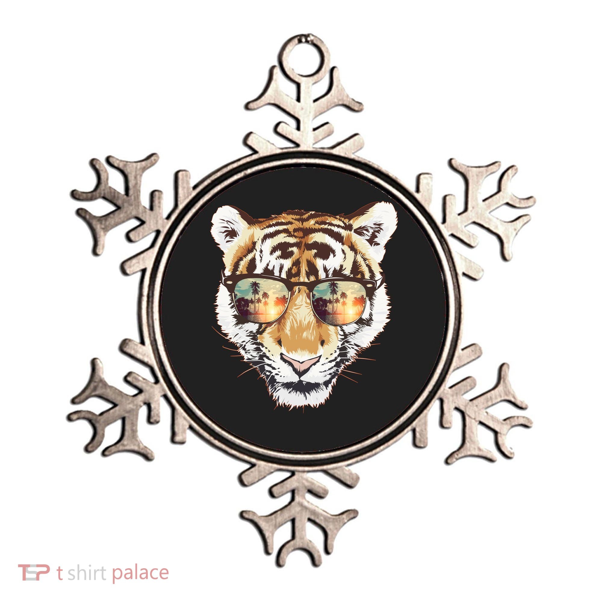 Cool Funny Tiger Tropical Sunglasses Ornament