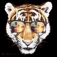 Cool Funny Tiger Tropical Sunglasses Ornament thumb 1