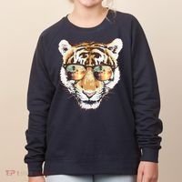 Cool Funny Tiger Tropical Sunglasses Women's Sweatshirt thumb 0