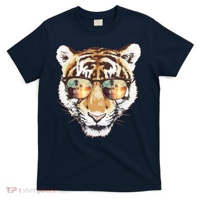 Cool Funny Tiger Tropical Sunglasses T-Shirt