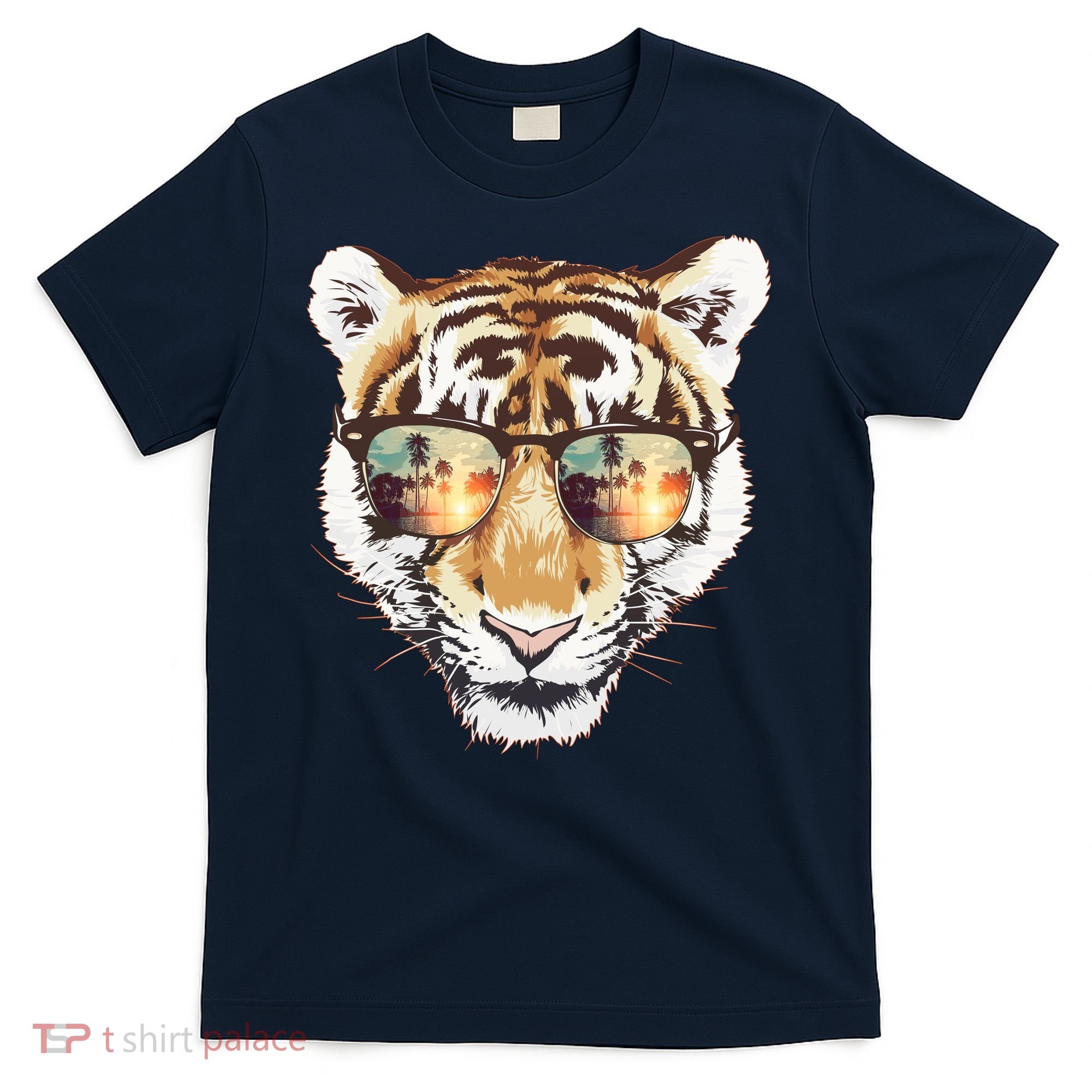 Cool Funny Tiger Tropical Sunglasses T-Shirt