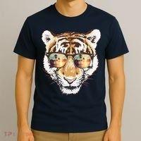 Cool Funny Tiger Tropical Sunglasses T-Shirt thumb 3