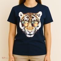 Cool Funny Tiger Tropical Sunglasses T-Shirt thumb 4