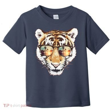 Cool Funny Tiger Tropical Sunglasses Toddler T-Shirt