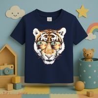 Cool Funny Tiger Tropical Sunglasses Toddler T-Shirt thumb 3
