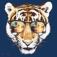 Cool Funny Tiger Tropical Sunglasses Kids T-Shirt thumb 4