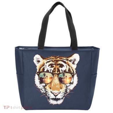 Cool Funny Tiger Tropical Sunglasses Tote Bag