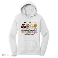 Caring For The Little Monsters Pediatric Nurse Halloween Women's Hoodie thumb 0