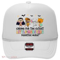 Caring For The Little Monsters Pediatric Nurse Halloween Hat thumb 0
