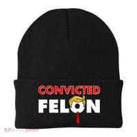 Convicted Felon Trump Beanie thumb 0