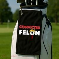 Convicted Felon Trump Golf Towel thumb 2