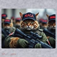 Cats For Trump Maga Army American Flag Patriotic Vote Trump Gift Women's Racerback Cropped Tank thumb 2