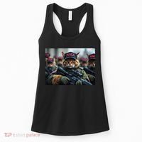 Cats For Trump Maga Army American Flag Patriotic Vote Trump Gift Women's Tank Top thumb 0