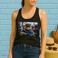 Cats For Trump Maga Army American Flag Patriotic Vote Trump Gift Women's Tank Top thumb 2