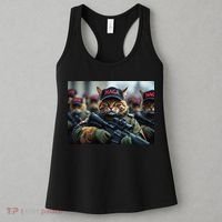 Cats For Trump Maga Army American Flag Patriotic Vote Trump Gift Women's Tank Top thumb 3