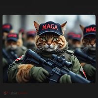 Cats For Trump Maga Army American Flag Patriotic Vote Trump Gift Women's Tank Top thumb 5