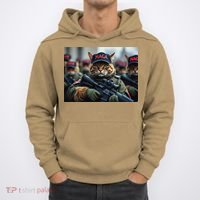 Cats For Trump Maga Army American Flag Patriotic Vote Trump Gift Hoodie thumb 0