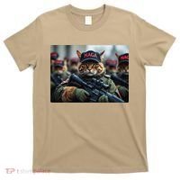 Cats For Trump Maga Army American Flag Patriotic Vote Trump Gift T-Shirt thumb 0