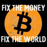 Crypto Fix The Money Fix The World Bitcoin Quote Women's Hoodie thumb 2