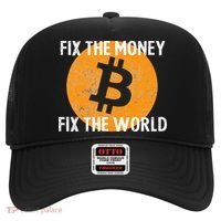 Crypto Fix The Money Fix The World Bitcoin Quote Hat thumb 0