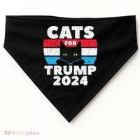 Cats For Trump 2024 Election USA-Made Doggie Bandana thumb 0