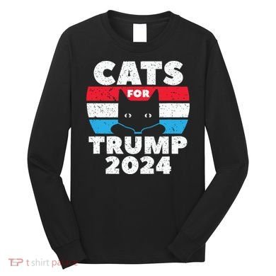 Cats For Trump 2024 Election Long Sleeve Shirt