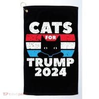 Cats For Trump 2024 Election Golf Towel thumb 0
