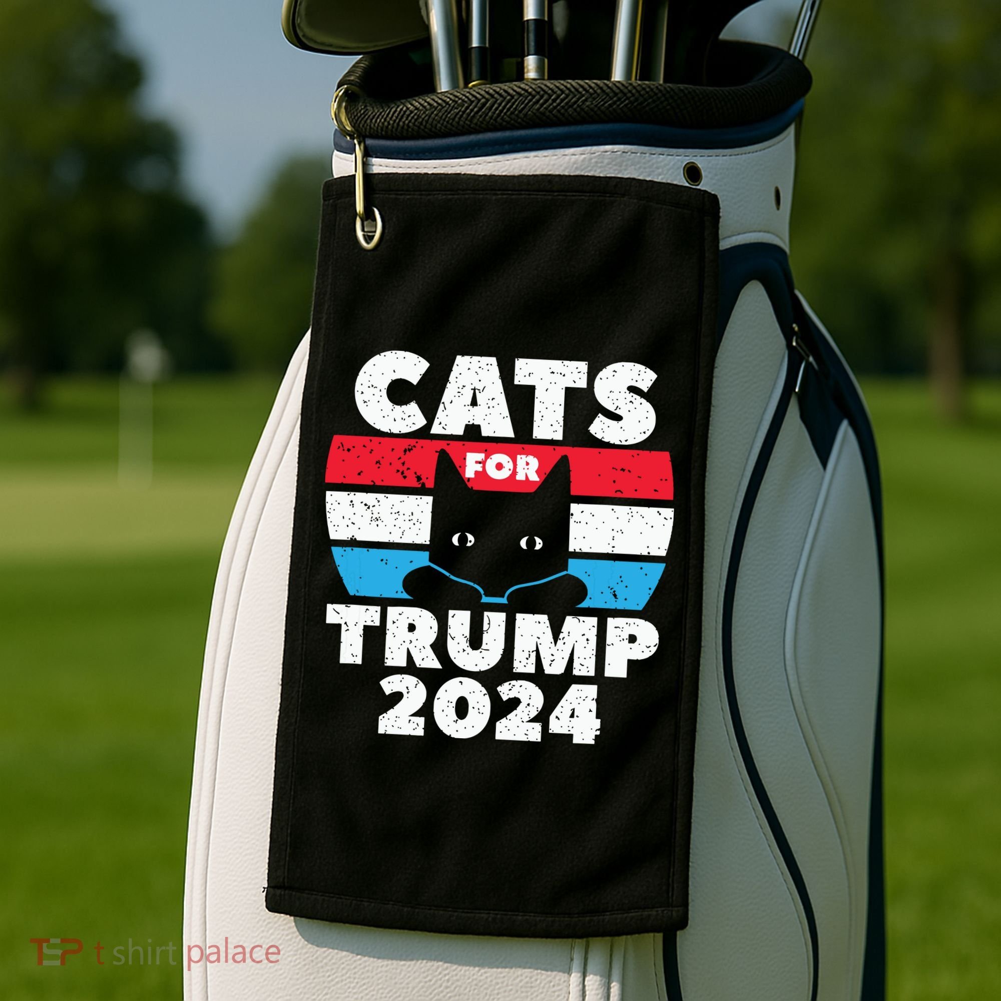 Cats For Trump 2024 Election Golf Towel