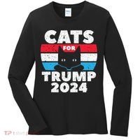 Cats For Trump 2024 Election Women's Long Sleeve Shirt thumb 0