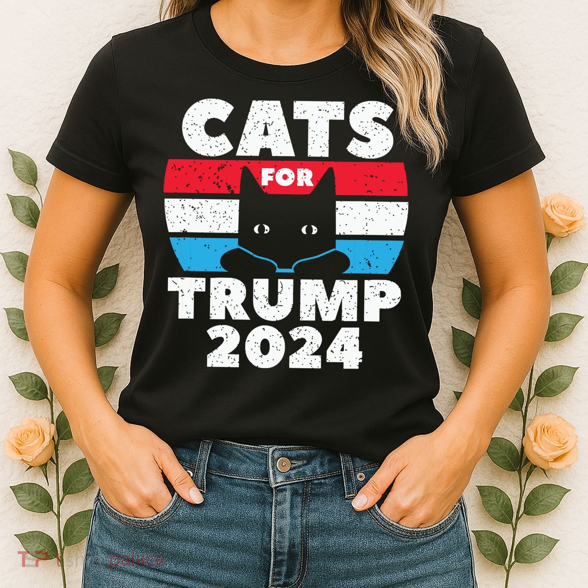 Cats For Trump 2024 Election Women's T-Shirt