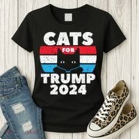 Cats For Trump 2024 Election Women's T-Shirt thumb 3