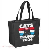Cats For Trump 2024 Election Tote Bag thumb 2