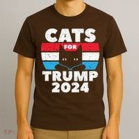 Cats For Trump 2024 Election T-Shirt thumb 3