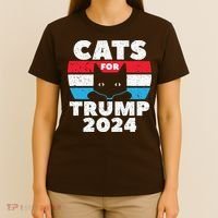 Cats For Trump 2024 Election T-Shirt thumb 4