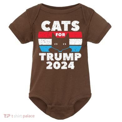 Cats For Trump 2024 Election Baby Bodysuit