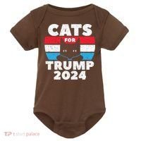 Cats For Trump 2024 Election Baby Bodysuit thumb 0