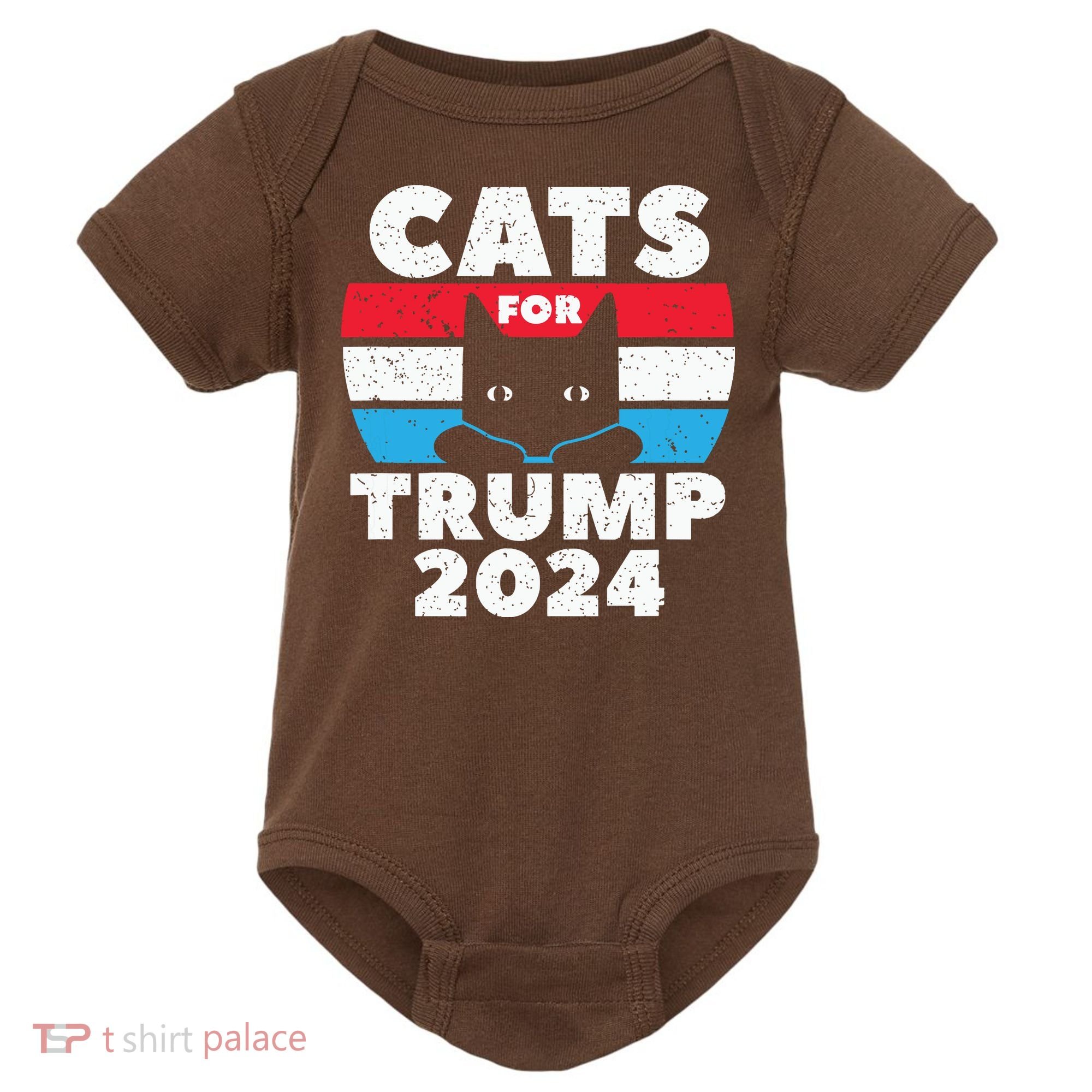 Cats For Trump 2024 Election Baby Bodysuit