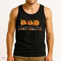 Caring For The Cutest Turkeys Mother Baby Nurse Thanksgiving Tank Top thumb 3