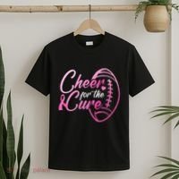 Cheer For The Cure Football Fan Breast Cancer Awareness T-Shirt thumb 2
