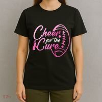 Cheer For The Cure Football Fan Breast Cancer Awareness T-Shirt thumb 4