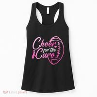 Cheer For The Cure Football Fan Breast Cancer Awareness Women's Tank Top thumb 0