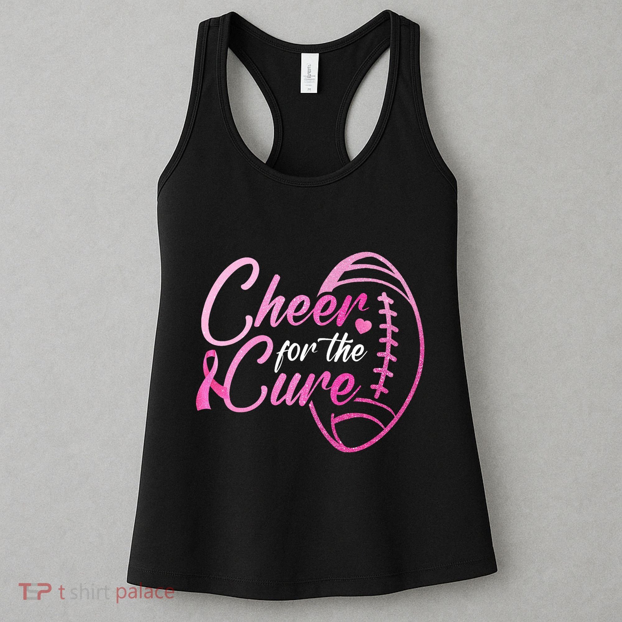 Cheer For The Cure Football Fan Breast Cancer Awareness Women's Tank Top