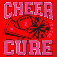 Cheer For The Cure Breast Cancer Football And Cheer Santa Hat thumb 1