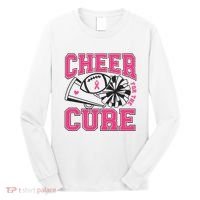 Cheer For The Cure Breast Cancer Football And Cheer Long Sleeve Shirt thumb 0