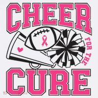 Cheer For The Cure Breast Cancer Football And Cheer T-Shirt thumb 7