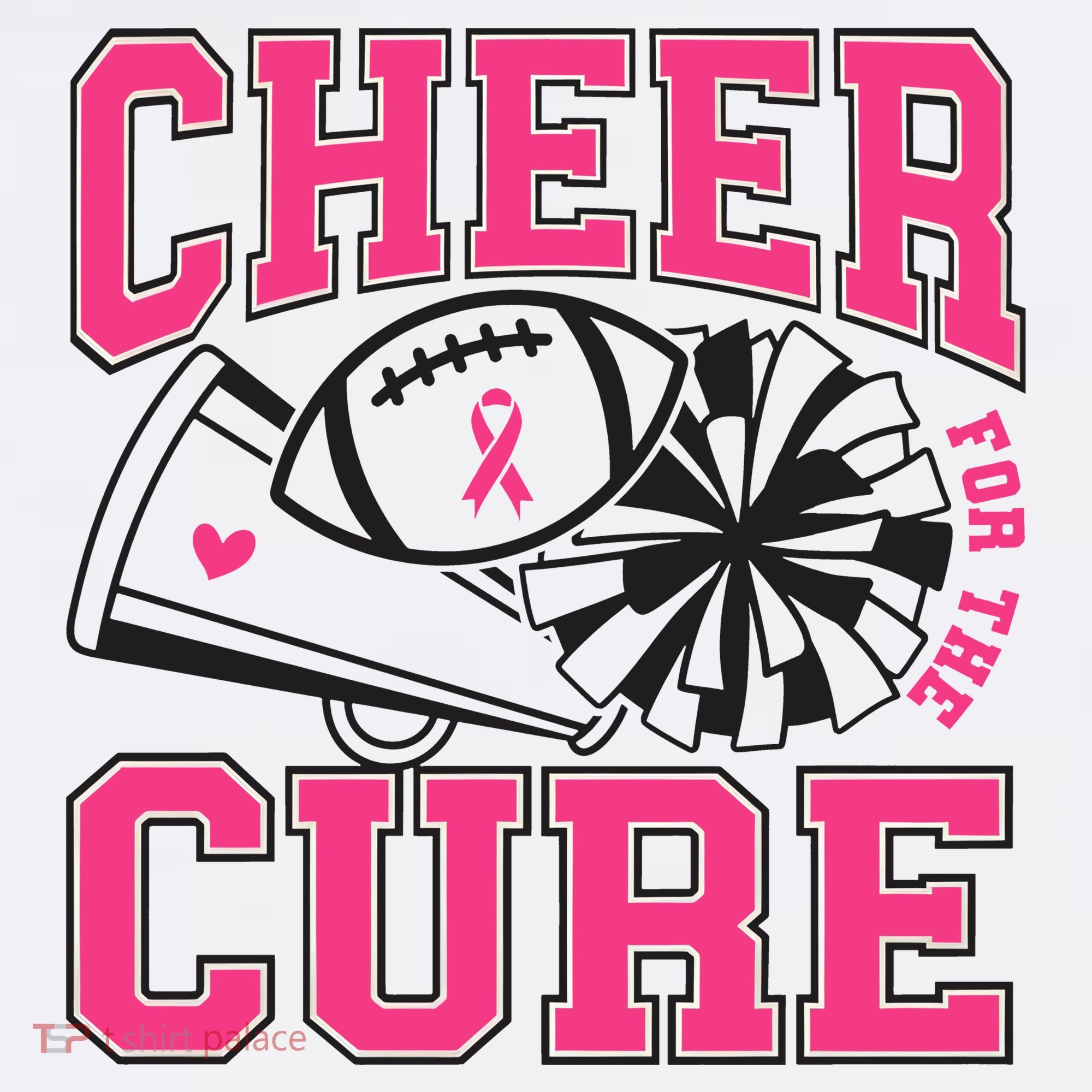 Cheer For The Cure Breast Cancer Football And Cheer Tank Top