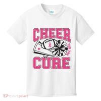 Cheer For The Cure Breast Cancer Football And Cheer Kids T-Shirt thumb 0
