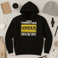 Christian Funny Under Construction Gift Catholic Hoodie thumb 3
